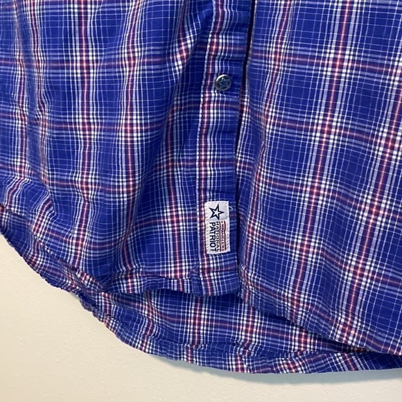 Wrangler full snap button down long sleeve national Patriot embroidered shirt s - Picture 2 of 13